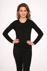 Black Crewneck Cardigan