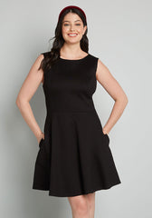 Black Bow Affair Fit And Flare Dress (Final Sale)
