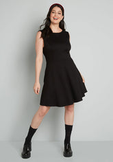 Black Bow Affair Fit And Flare Dress (Final Sale)