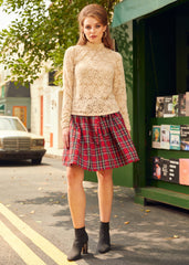 Cut to the Chase Puff Shoulder Mock Neck (Final Sale)
