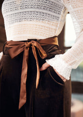 Cider, Spice & Everything Nice Wide Leg Velvet Pants