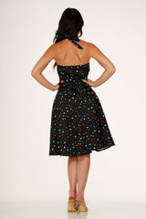 Black Candy Halter Swing Dress