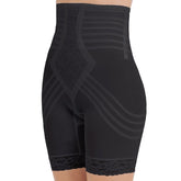 Breathable High Waist Thigh Slimmer with Side Zipper | No Roll Power Mesh Hourglass Shaper | Firm to Extra Firm Support | Style 6201