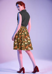 Cats & Pumpkins A-line Skirt