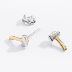 Ax Studs Sterling Silver Earrings