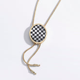 Checkered Bolo Necklace