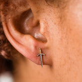 Dagger Sterling Silver Stud Earrings