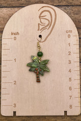 Club Tropicana - Palm Tree Earrings: Handmade, Hand-Painted Polymer Clay