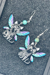 Cat Lover - Fairy Kitty Earrings: Handmade Polymer Clay