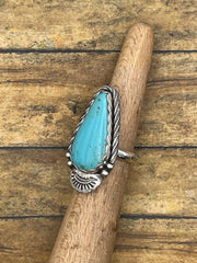 Babe - Turquoise Teardrop Ring with Sun Detail