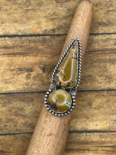 Bliss - Mountain Turquoise Double Stone Ring with Flower Detail