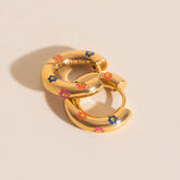 Daisy Chunky Rounded Huggie Hoop Earrings