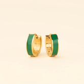 Chunky Huggie Hoop Earrings - 16 Color Options