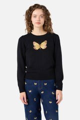Butterfly Embroidered Sweater