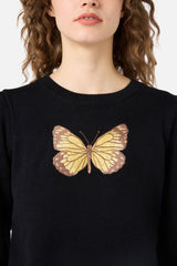 Butterfly Embroidered Sweater