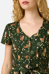Cute Cats Knee Length Dress