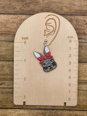Bunny - Retro 50's Rabbit Earrings: Handmade Polymer Clay