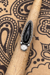 Danielle - Black Teardrop Onyx Ring