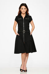 Black Mido Bondage Dress