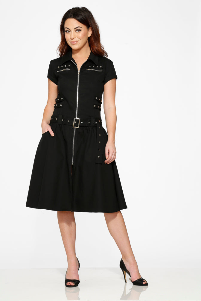 Black Mido Bondage Dress