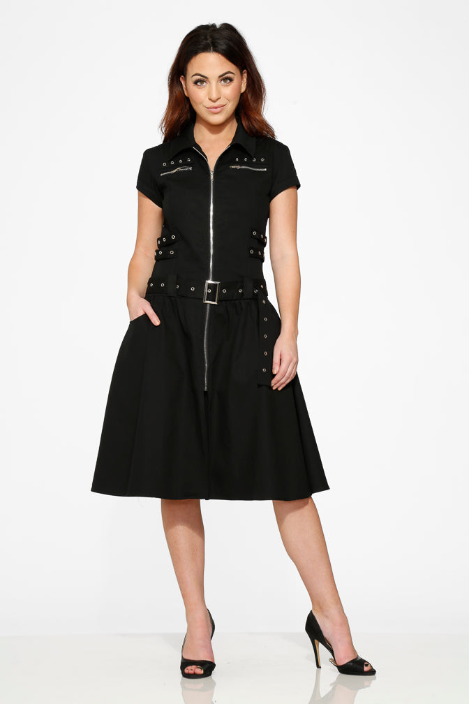 Black Mido Bondage Dress