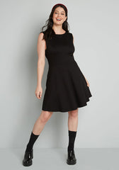 Black Bow Affair Fit And Flare Dress (Final Sale)