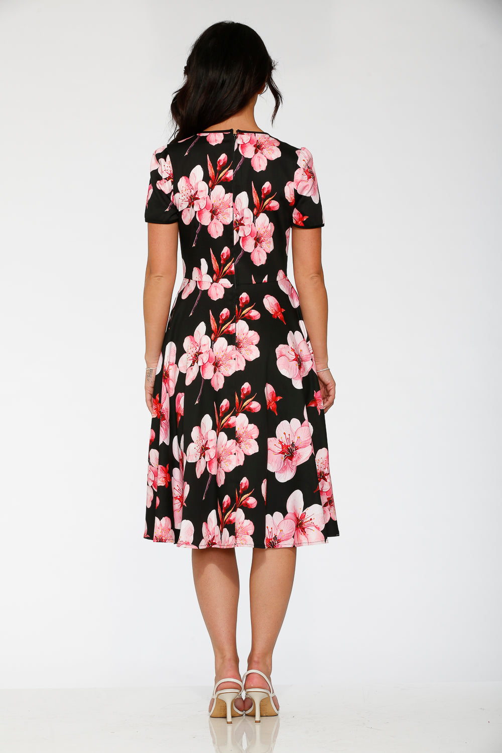Black Orchid Bloom Swing Dress