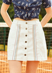 A Spring Fling Button Down A-Line Skirt