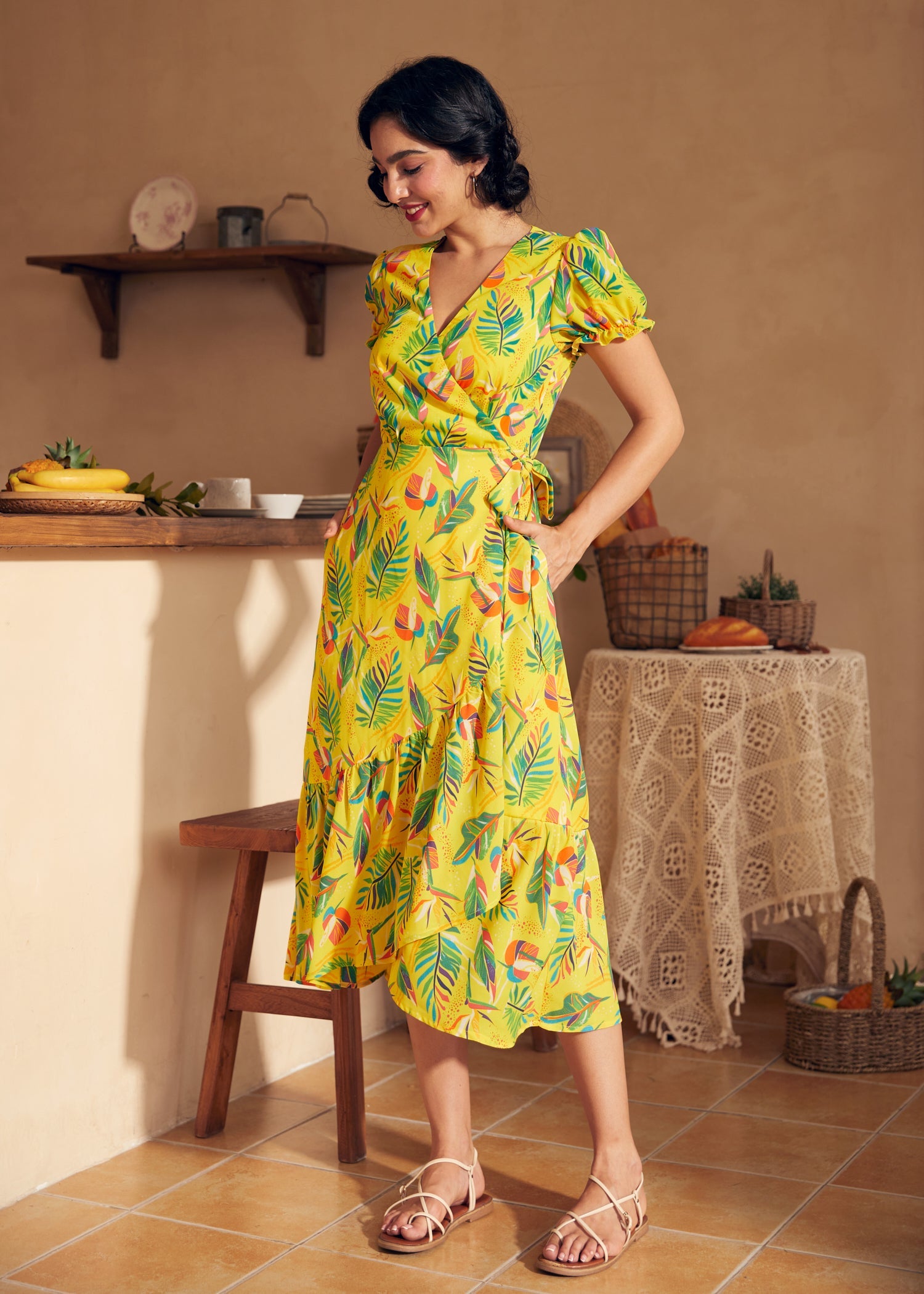 Air of Elegance Wrap Dress