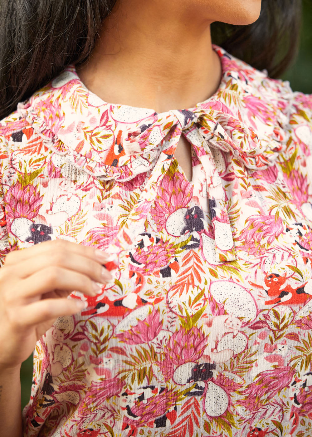 Curiosity Tied the Bow Blouse