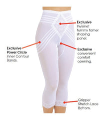 Breathable Waistline Capri Pant Liner | Power Mesh Fabric | Firm to Extra Firm Support | Style 6269