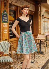 Colorful Fish Skater Skirt