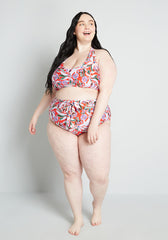 Allison Halter Bikini Top in Floral (Final Sale)
