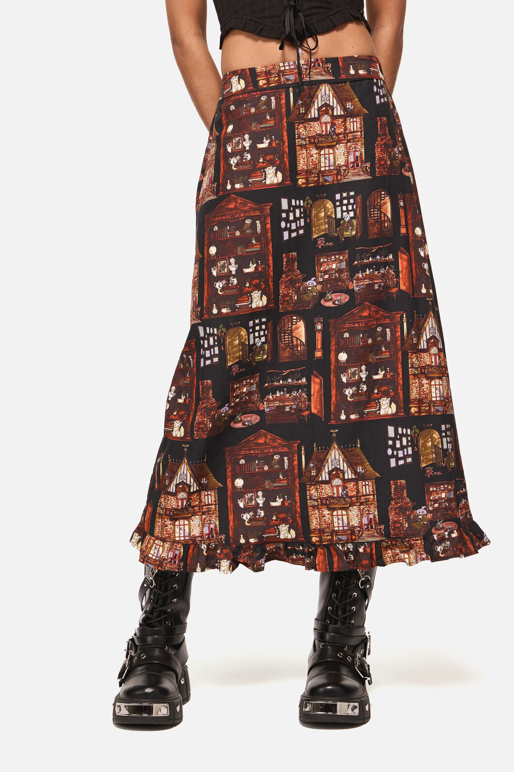 Covenstead Goth Midi Skirt