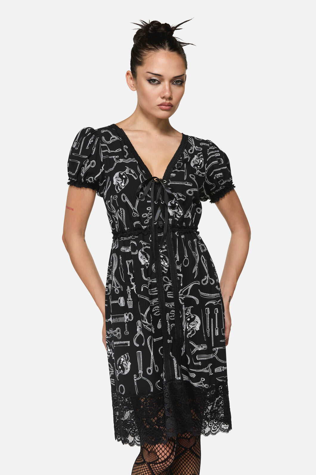 Barbaric Print Goth Dress
