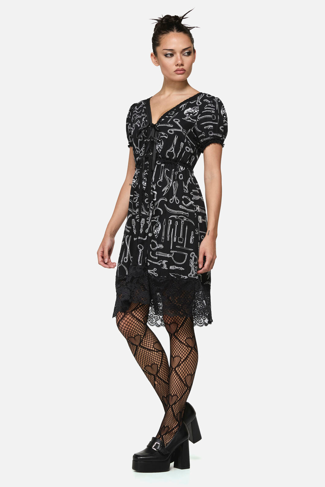 Barbaric Print Goth Dress