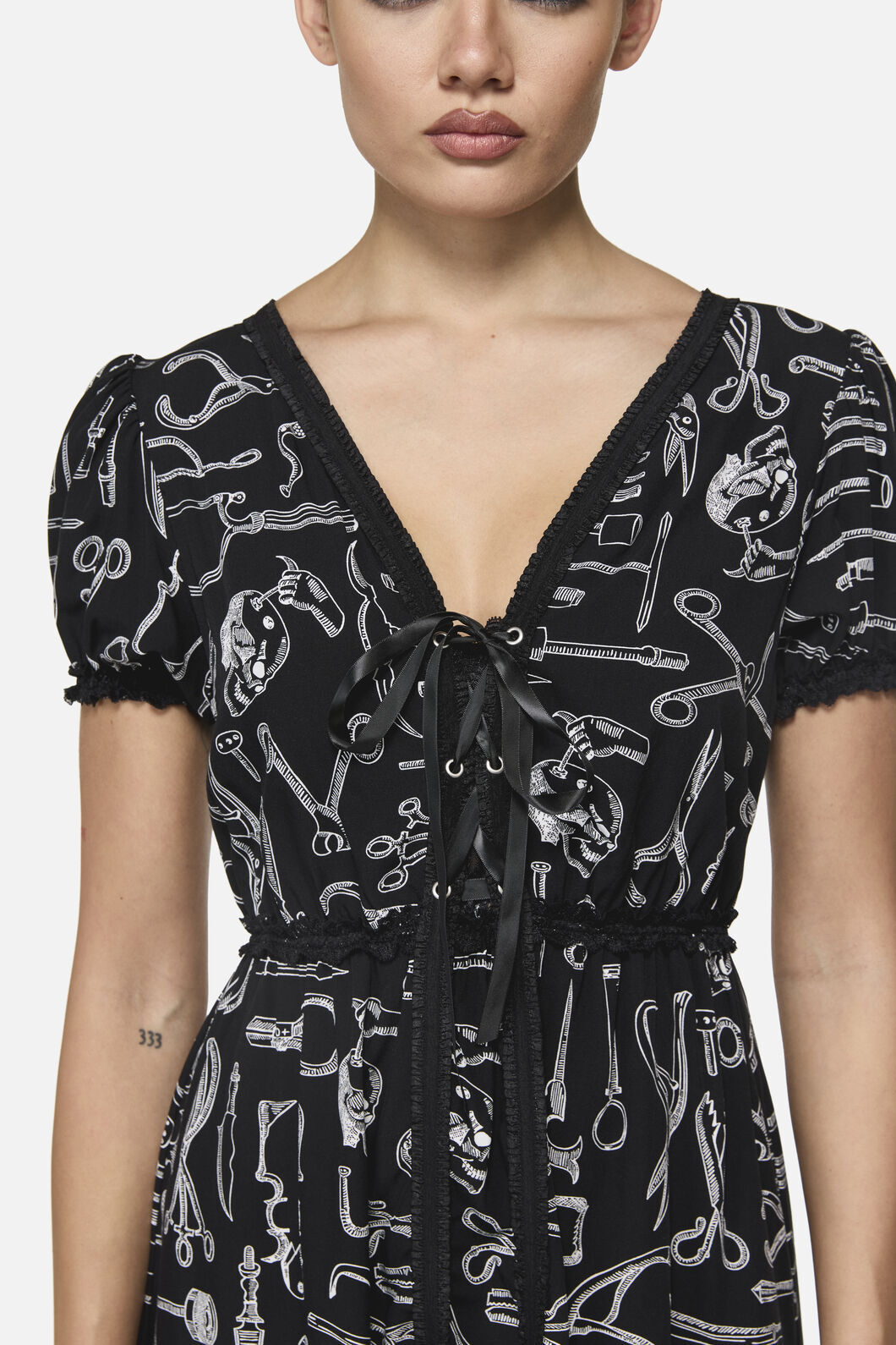 Barbaric Print Goth Dress