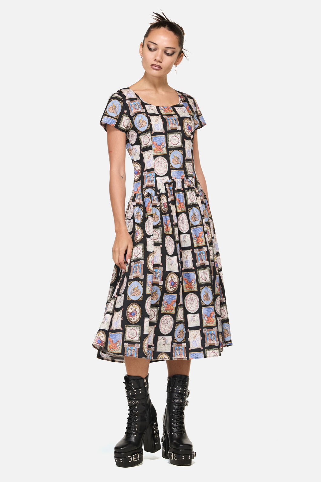Cloister Goth Midi Dress