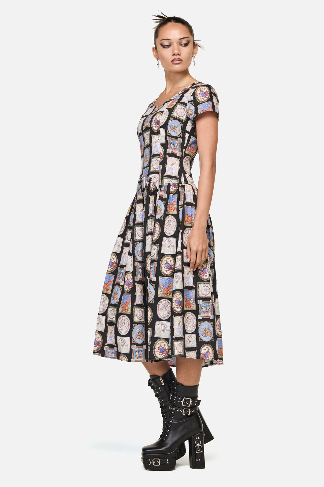Cloister Goth Midi Dress