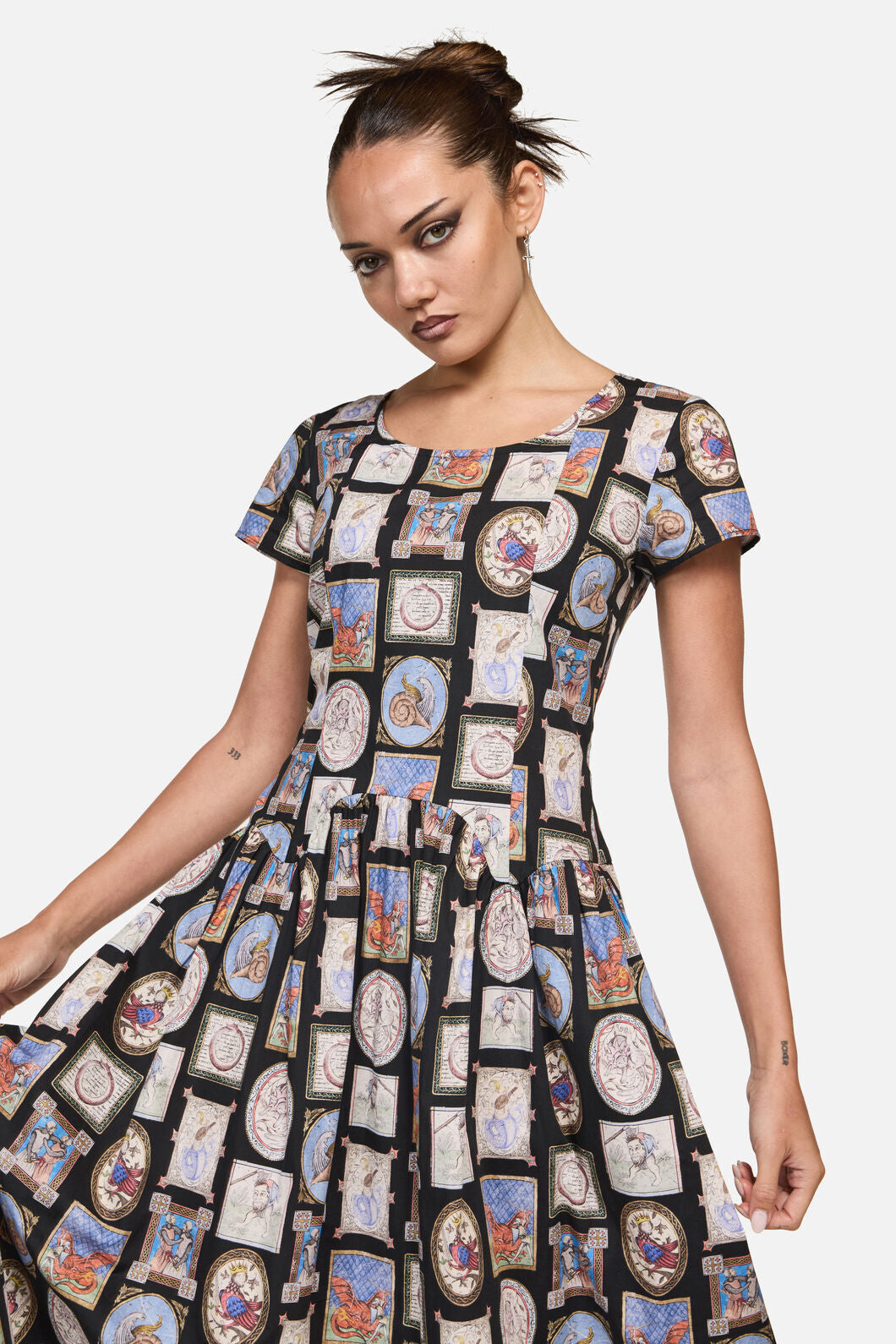 Cloister Goth Midi Dress