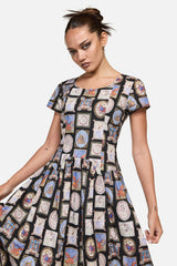Cloister Goth Midi Dress