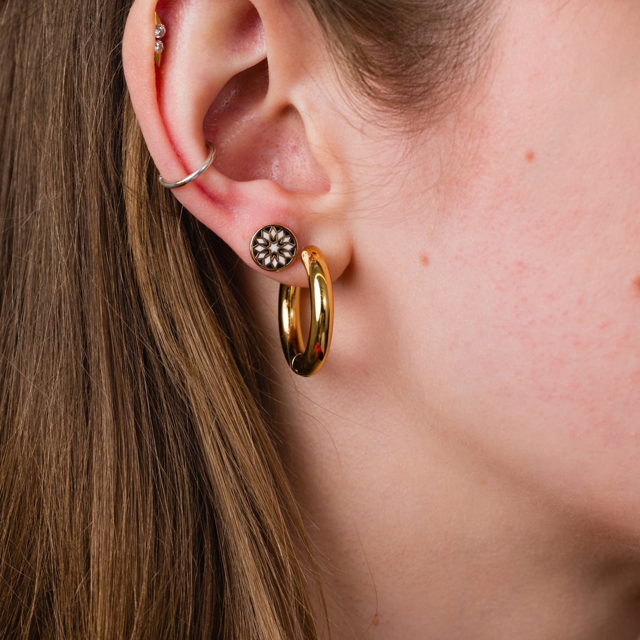 Barn Quilt Stud Earrings