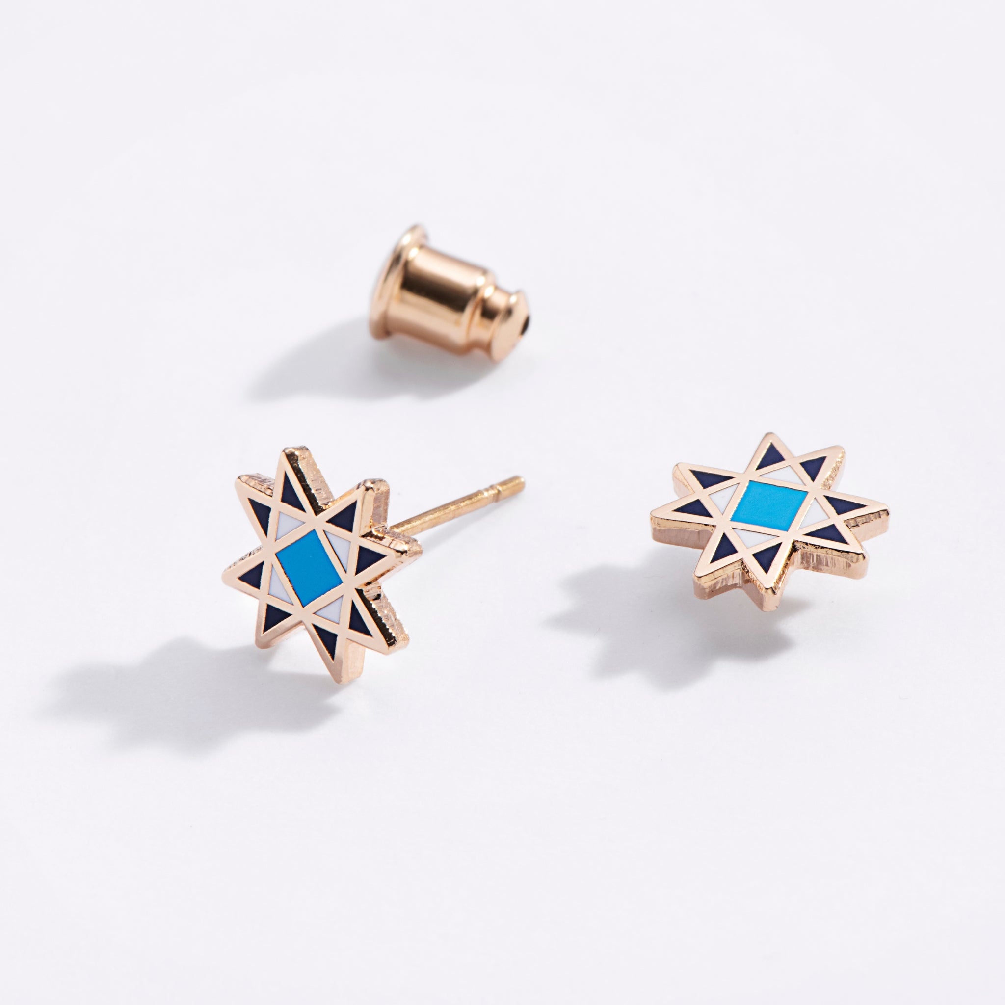 Barn Quilt Stud Earrings