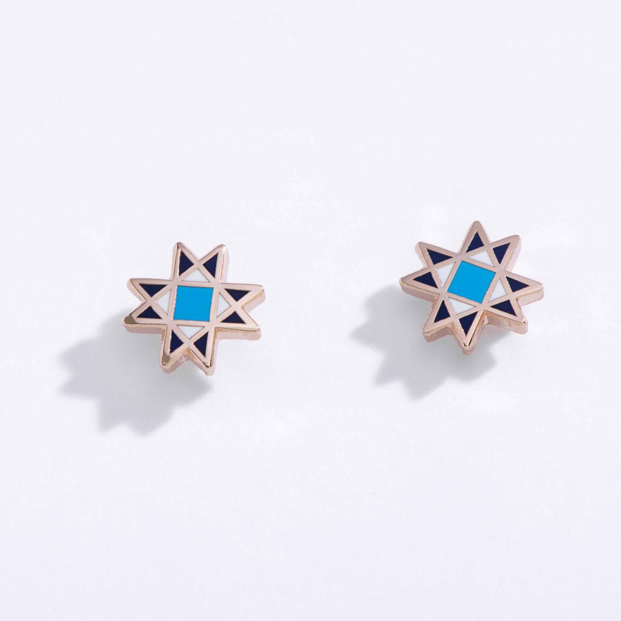 Barn Quilt Stud Earrings