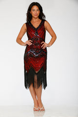 Black & Red Flapper Dress