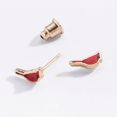 Cardinal Bird Stud Earrings
