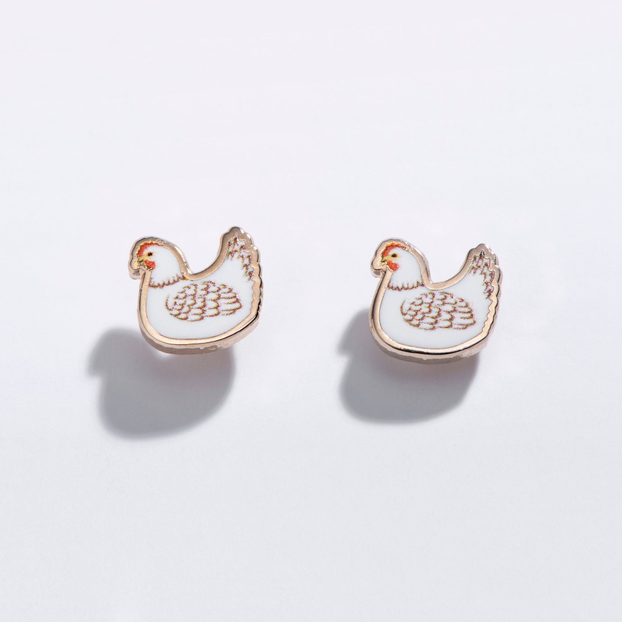 Chicken Stud Earrings