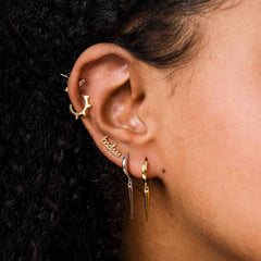 Badass Script Stud Earrings