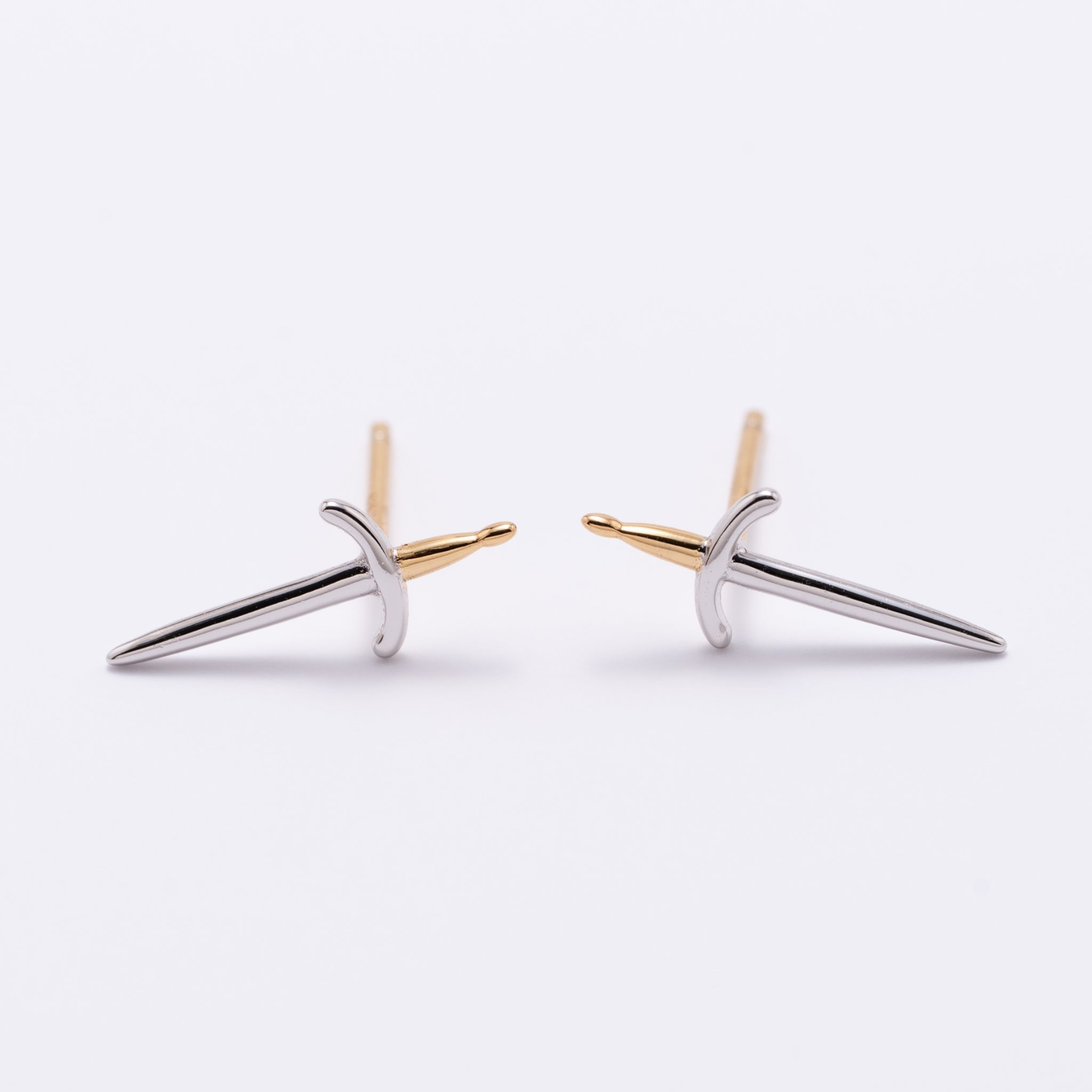 Dagger Sterling Silver Stud Earrings