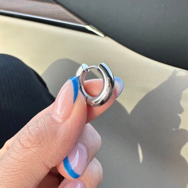 Chunky Rounded Huggie Hoop Earrings
